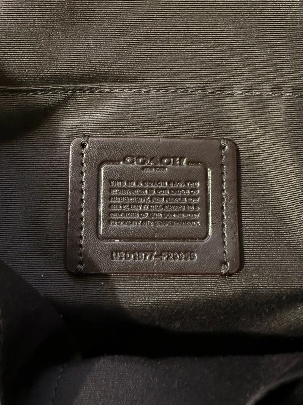 Coach Signature Zip Top Tote Khaki Dark Brown Canvas F29958 Excellent